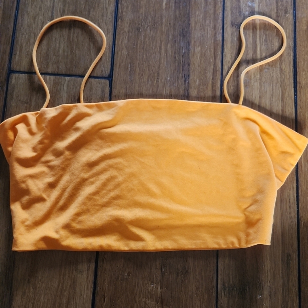 L Shein Orange Tank CropTop